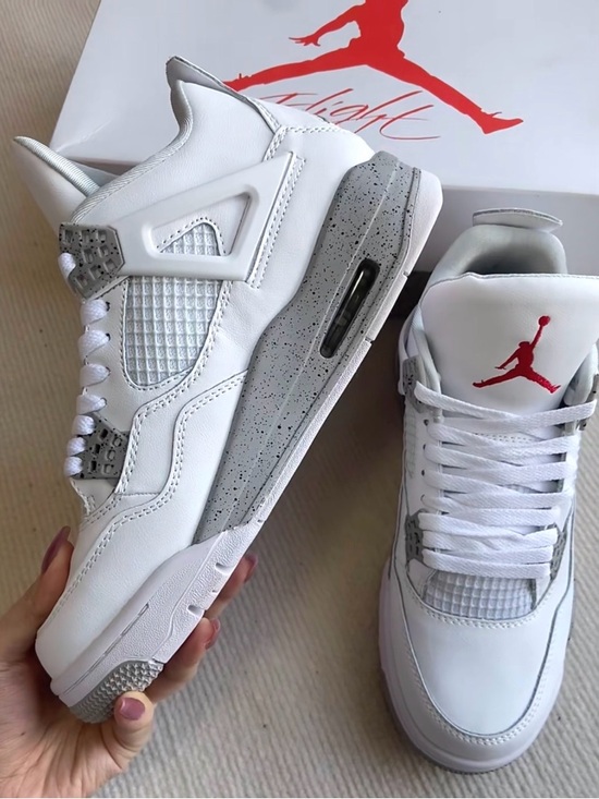 Jordan Other - Air Jordan 4 Retro ‘White Oreo’ 2021 -Men’s Sneakers Shoes w/ Red Accents